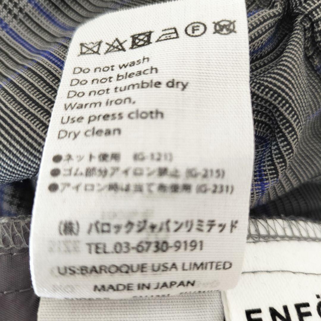 美品 ENFOLD グレンチェック ウール ワイドイージーパンツ 38 グレー