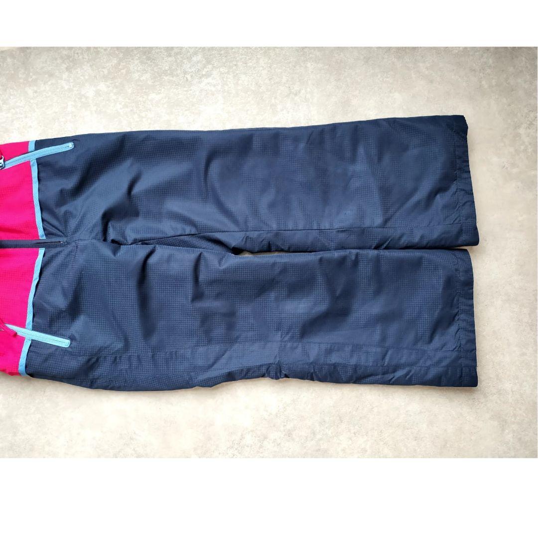 美品Phenix スキーウェア 女の子140 130 パステルチェック×紺 上下