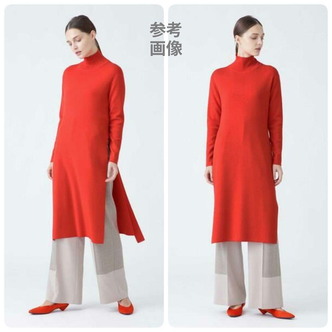 レア【未使用】アドーア クリアウールニットワンピース ハイネック サイドスリット