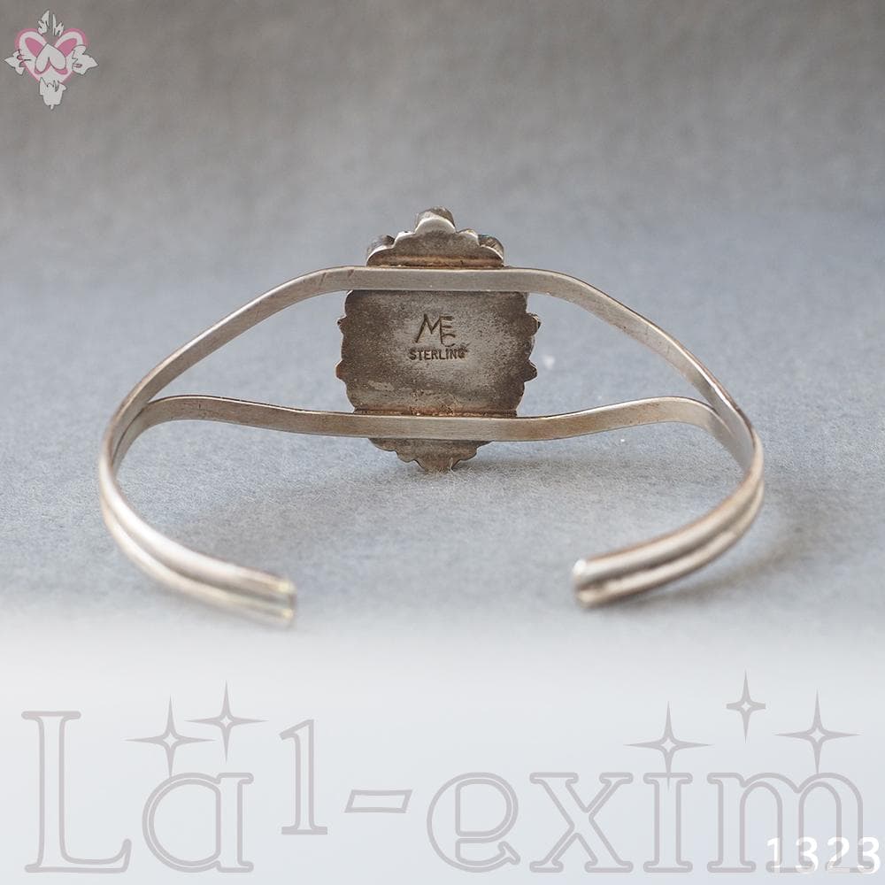 ターコイズ シルバー 刻印 ズニ インディアンジュエリー ブレスレット バングル