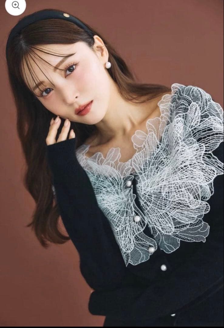 polaura ポローラ レースフリルカーディガン 新品タグ付き