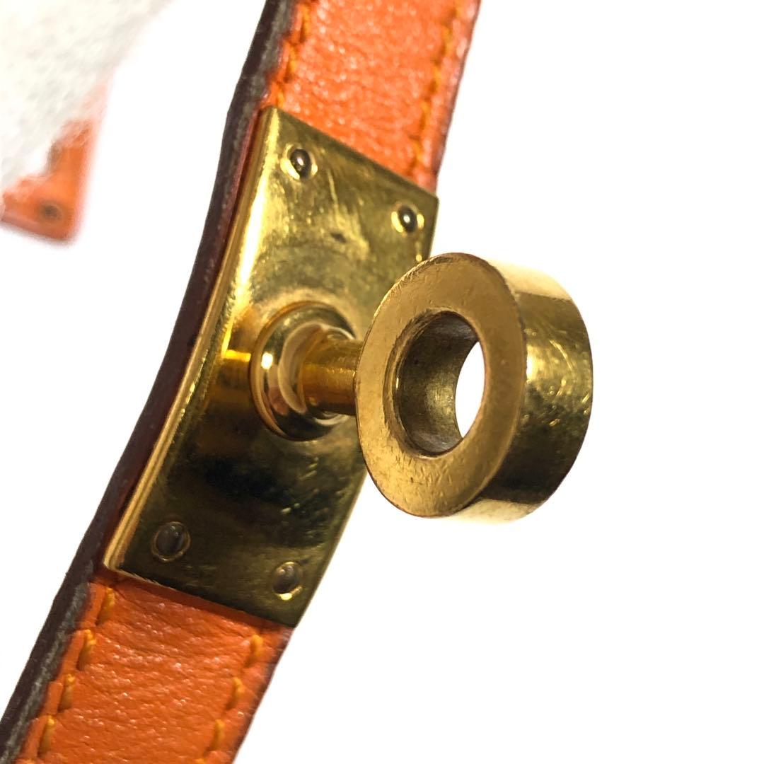 エルメス　ブレスレット　ケリー　ドゥブルトゥール　レザー×金属素材　バングル　箱