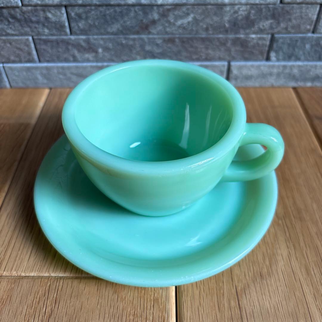 BUCO様ファイヤーキングパイ&サラダプレート2セット＋カップ＆ソーサー2セット