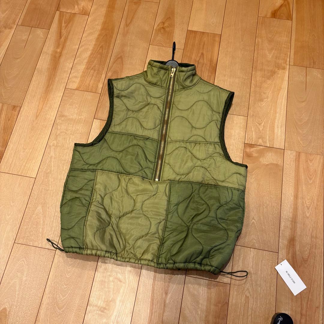 キルティングベスト　リメイク　ライナー　パッチワーク