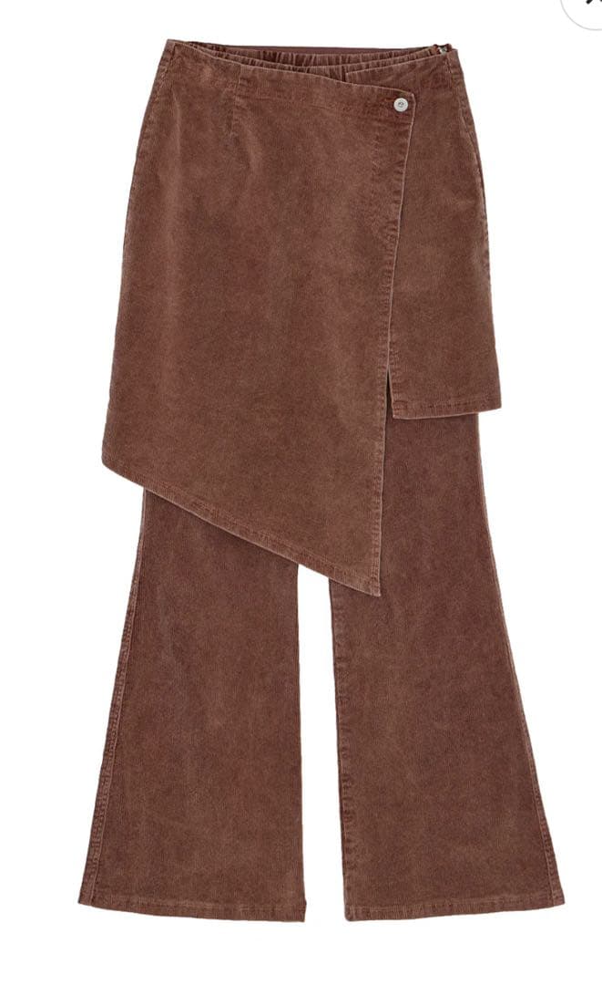 パンツ UND STRETCH CORDUROY SKIRT WITH PANTS