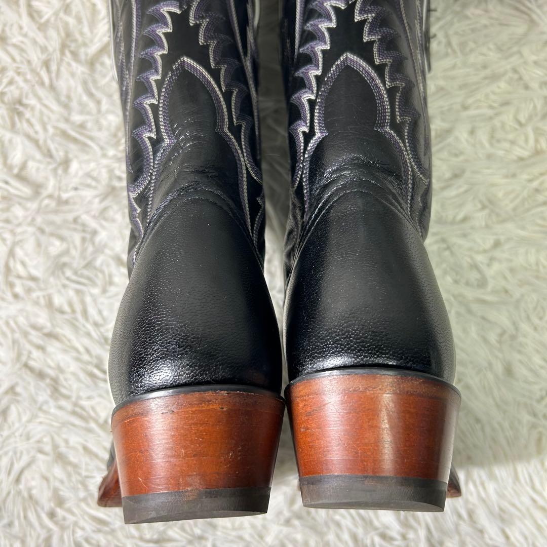 Tony Lama ブラック ウエスタンブーツ 1343-L USA製　24cm