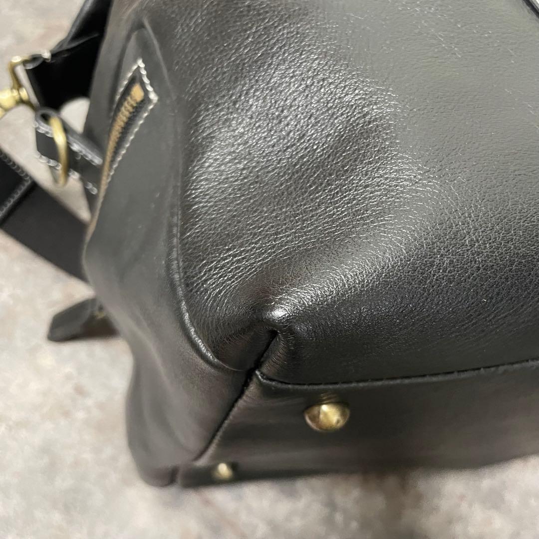 美品 土屋鞄 Plota 2way グランドボストンバッグ ショルダー 大容量黒