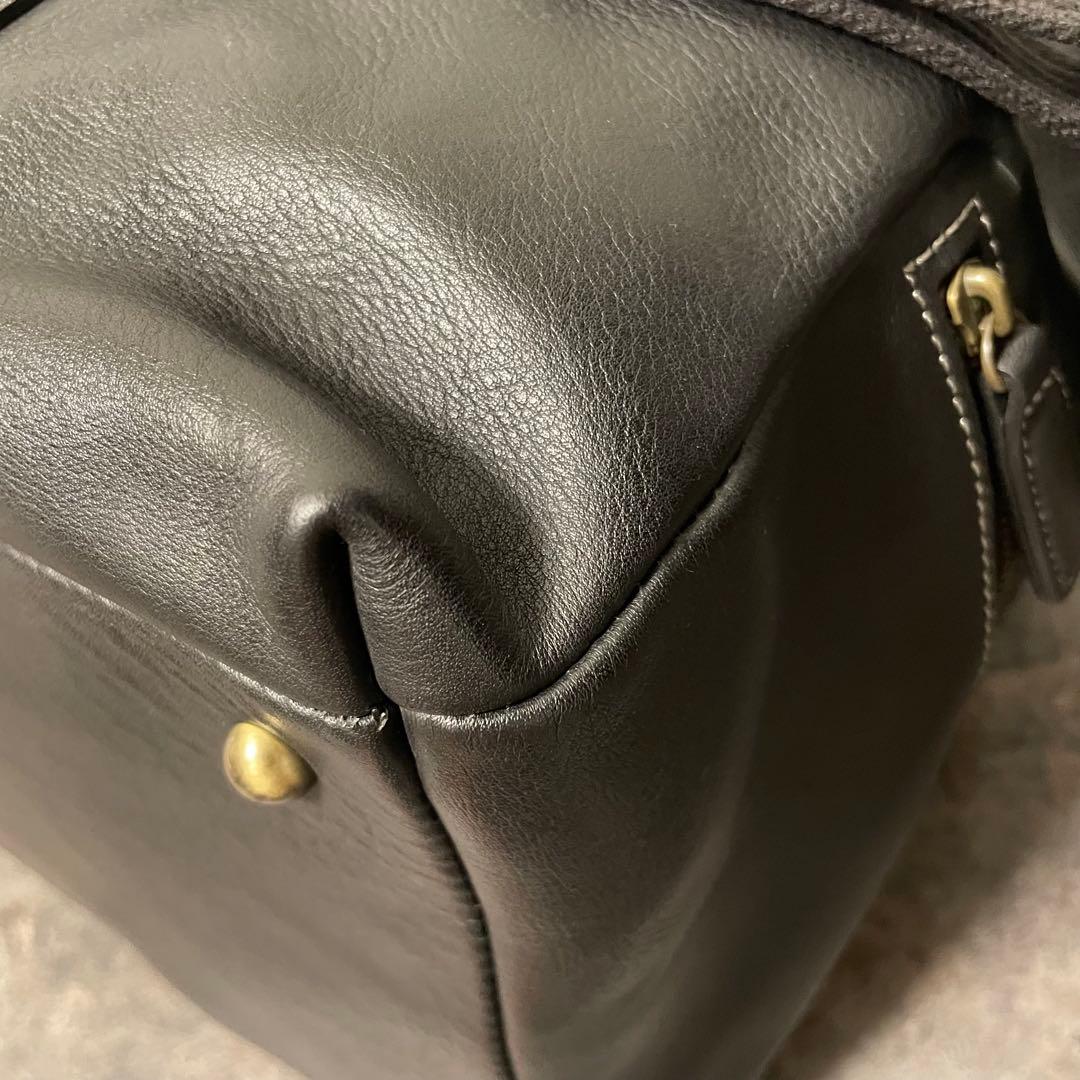 美品 土屋鞄 Plota 2way グランドボストンバッグ ショルダー 大容量黒