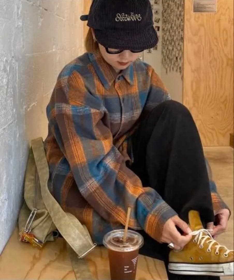 【DISCUS】シャギーチェックシャツジャケット