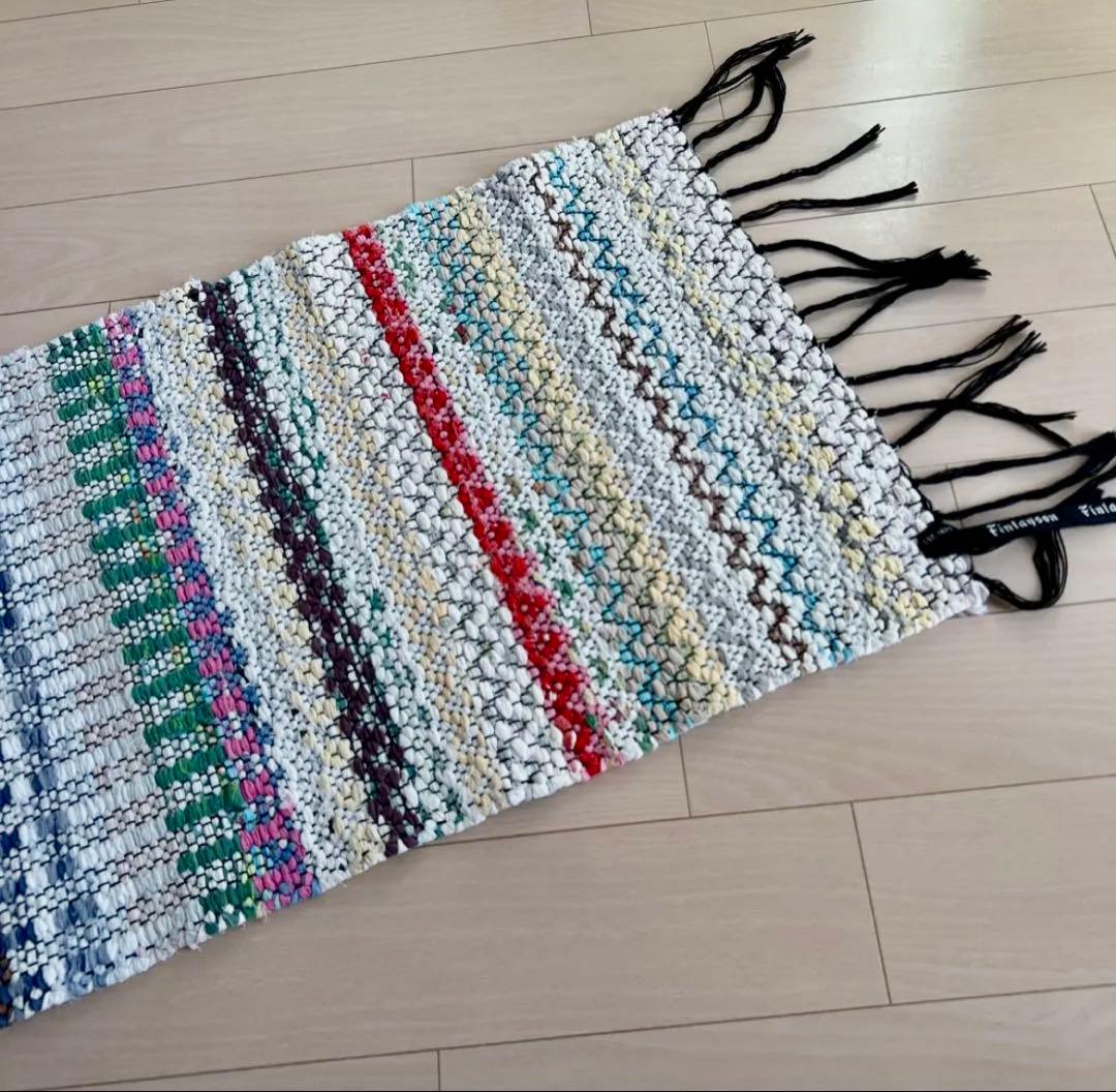 フィンランド　トラースマッタ　裂き織り