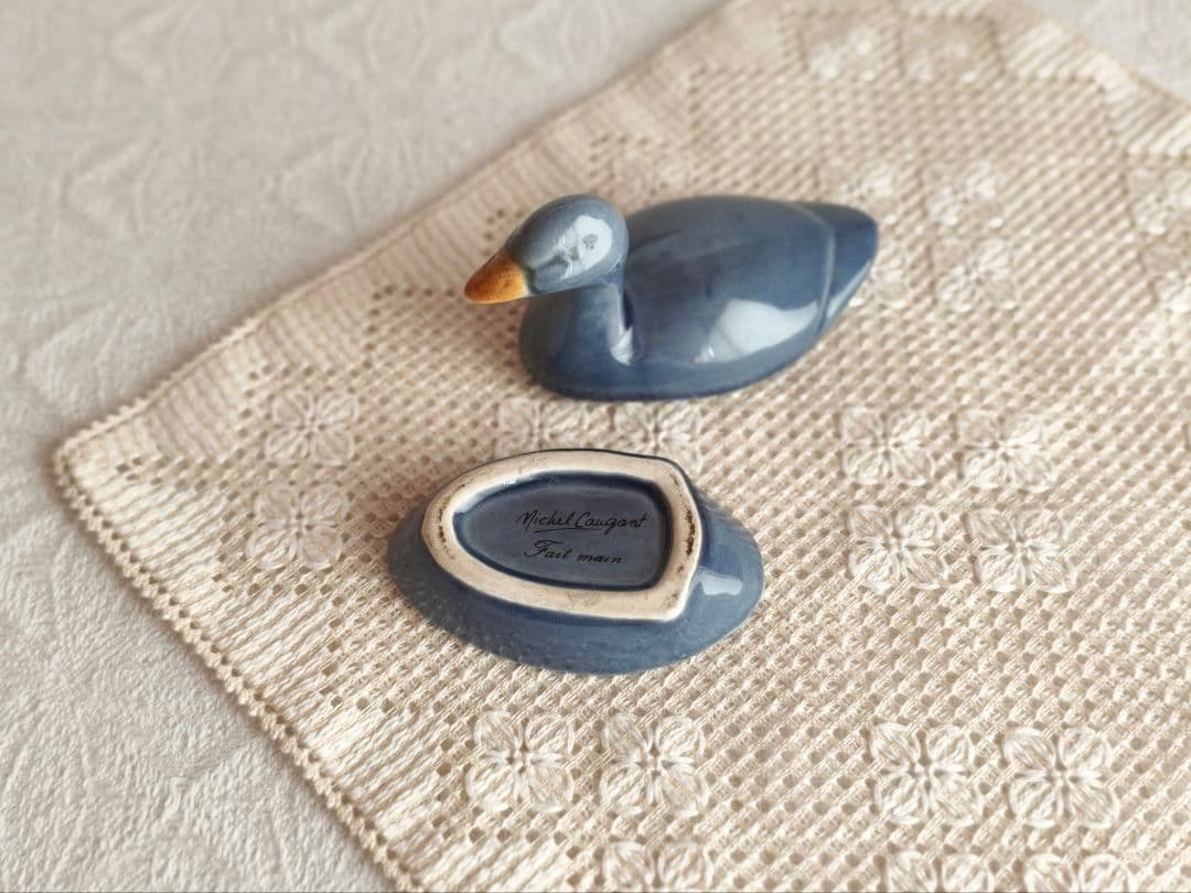 * vintage pot ୨୧ * 蒼い鳥の mini テリーヌポット