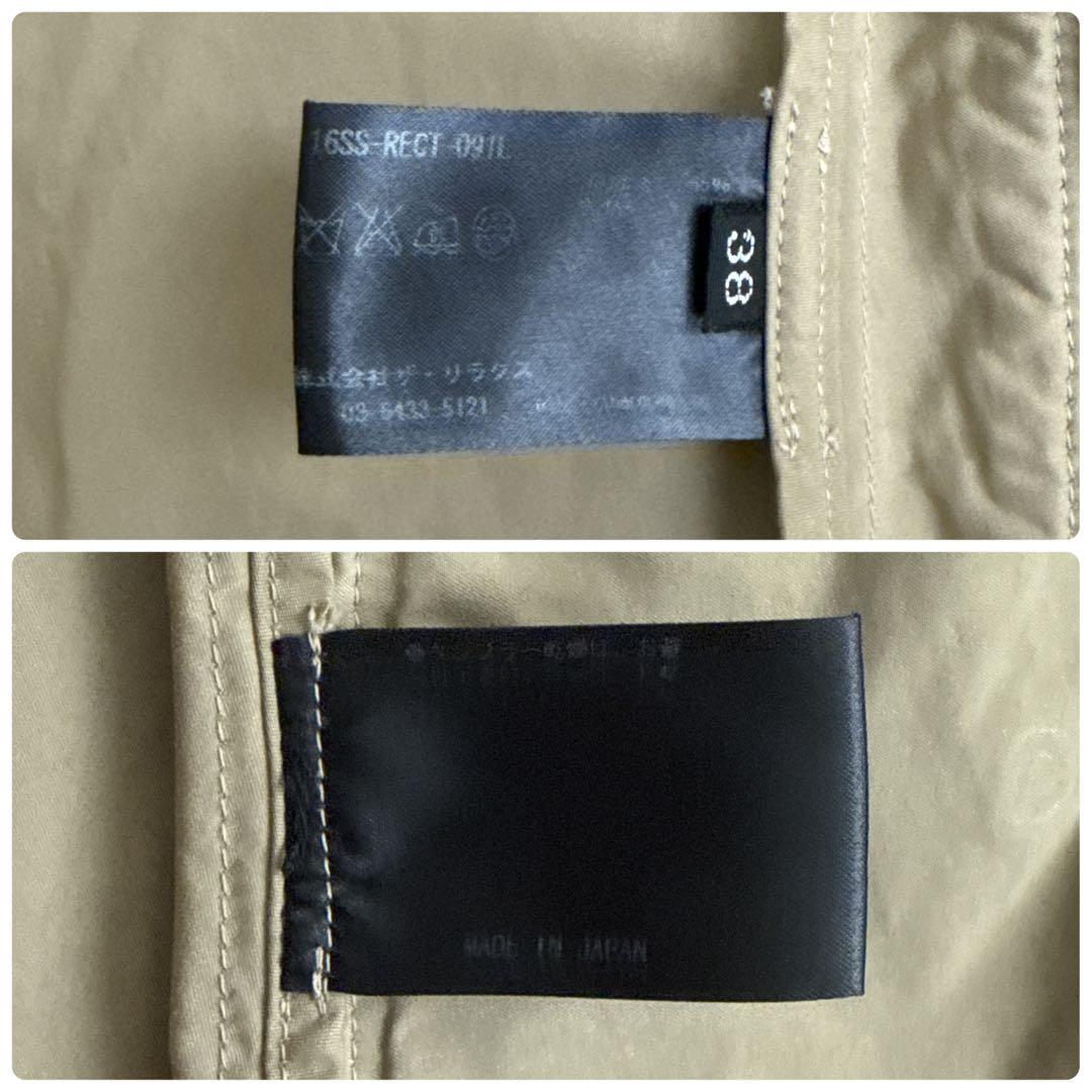 ▪️ザ・リラクス ショートモッズコート 長袖 フード カーキ系 サイズ38