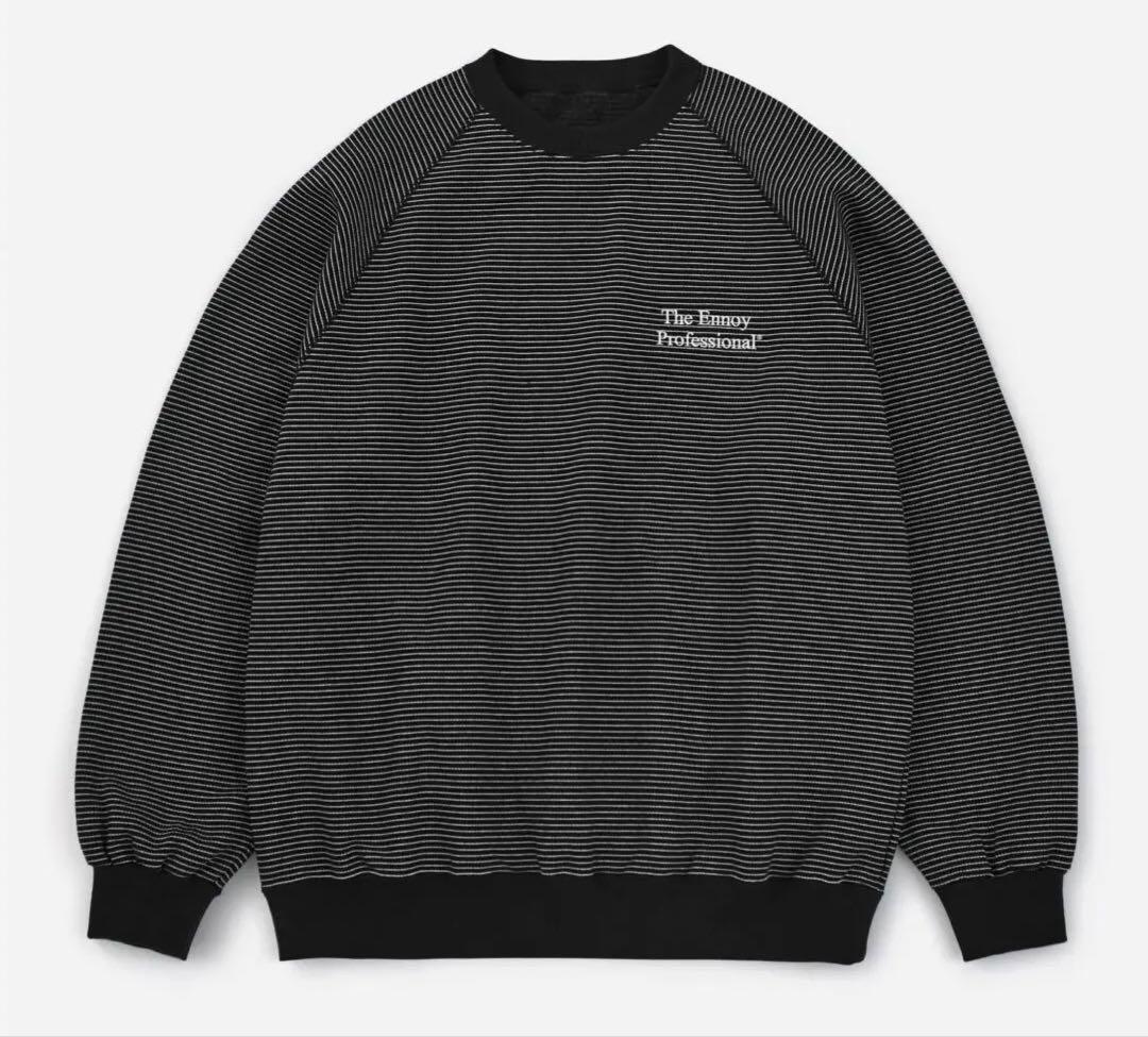 ENNOY Border Crew Neck Sweat 黒 S