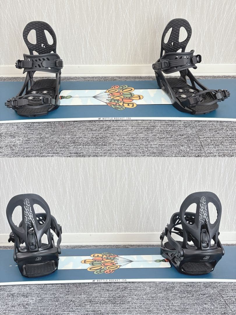 70美品❗️超豪華❗️K2 メンズスノーボードセット★スノボ156cm+ビン付