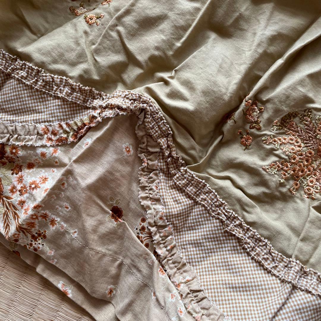 新品未使用品 希少カネコイサオ バラブーケフラワープリント ロングワンピース