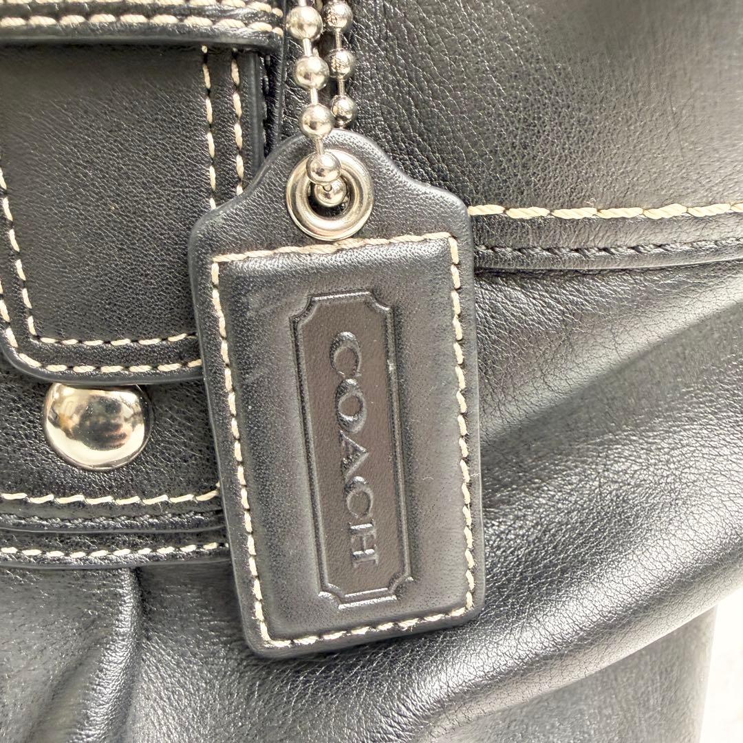 バッグ coach hand bag leather soho black y2k