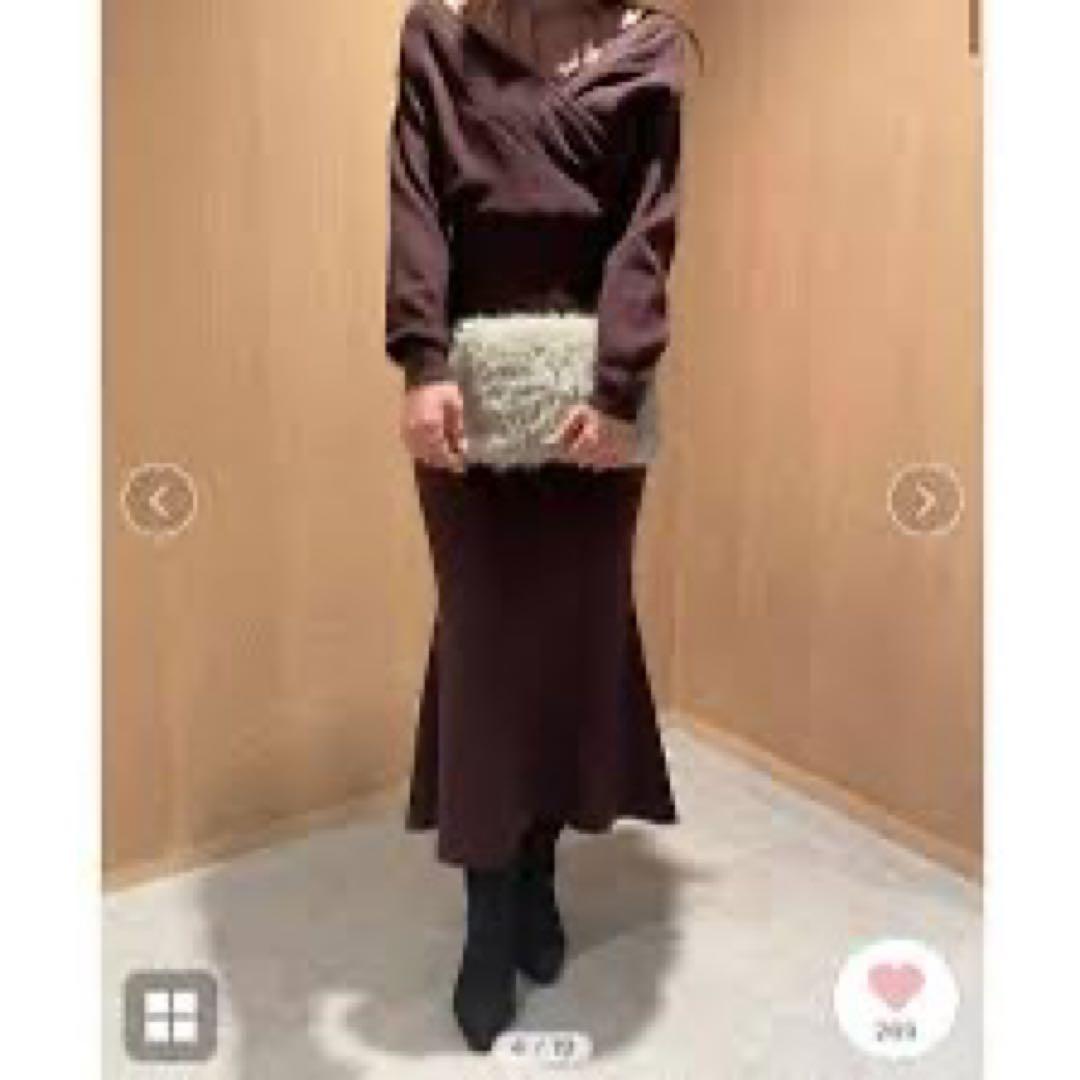 SNIDELスナイデル シアーレイヤードカシュクールワンピース