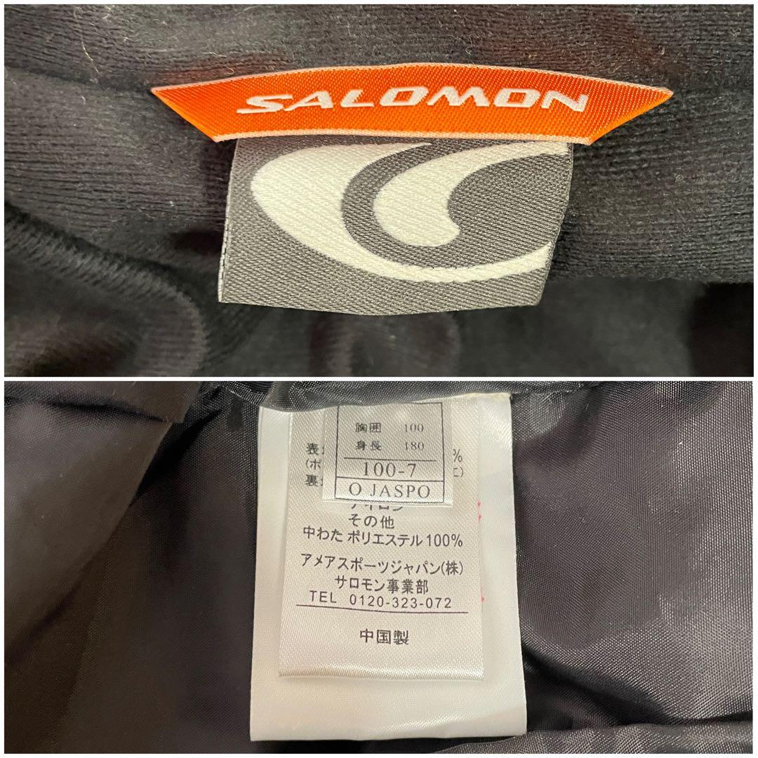 salomonサロモンスキーウェアスノーボードジャケットダウン中綿パーカー白希少