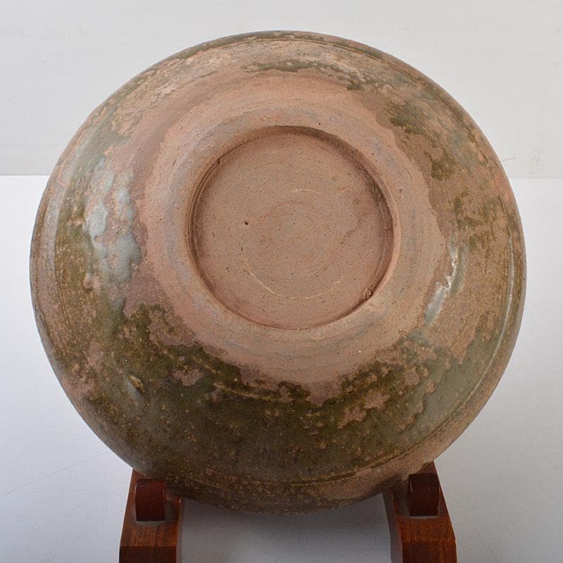 中国　耀州窯青磁　刻魚藻文盤　皿　C　R6199F