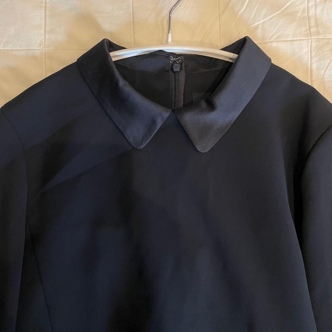 極美品　SONO ティアードフレアチュニックプルオーバー　ネイビー