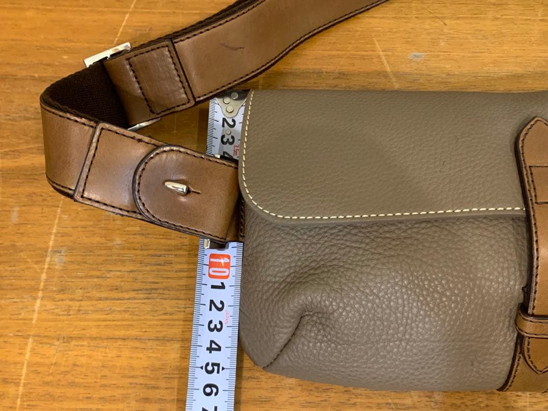 G1016-05★未使用 WILD SWANS ウエストポーチレザー 茶色系