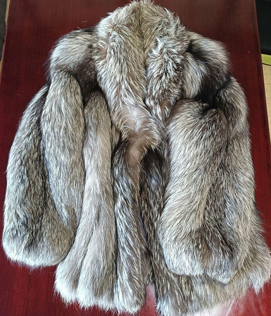 グレー系ファーコート ショート丈