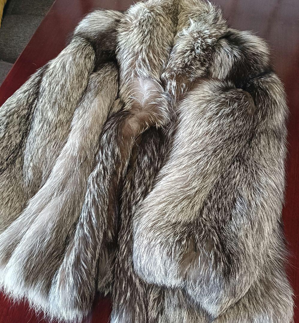 グレー系ファーコート ショート丈