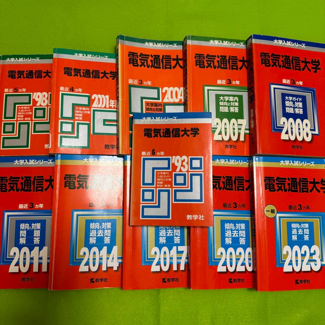 赤本　電気通信大学　1987年～2022年 36年分
