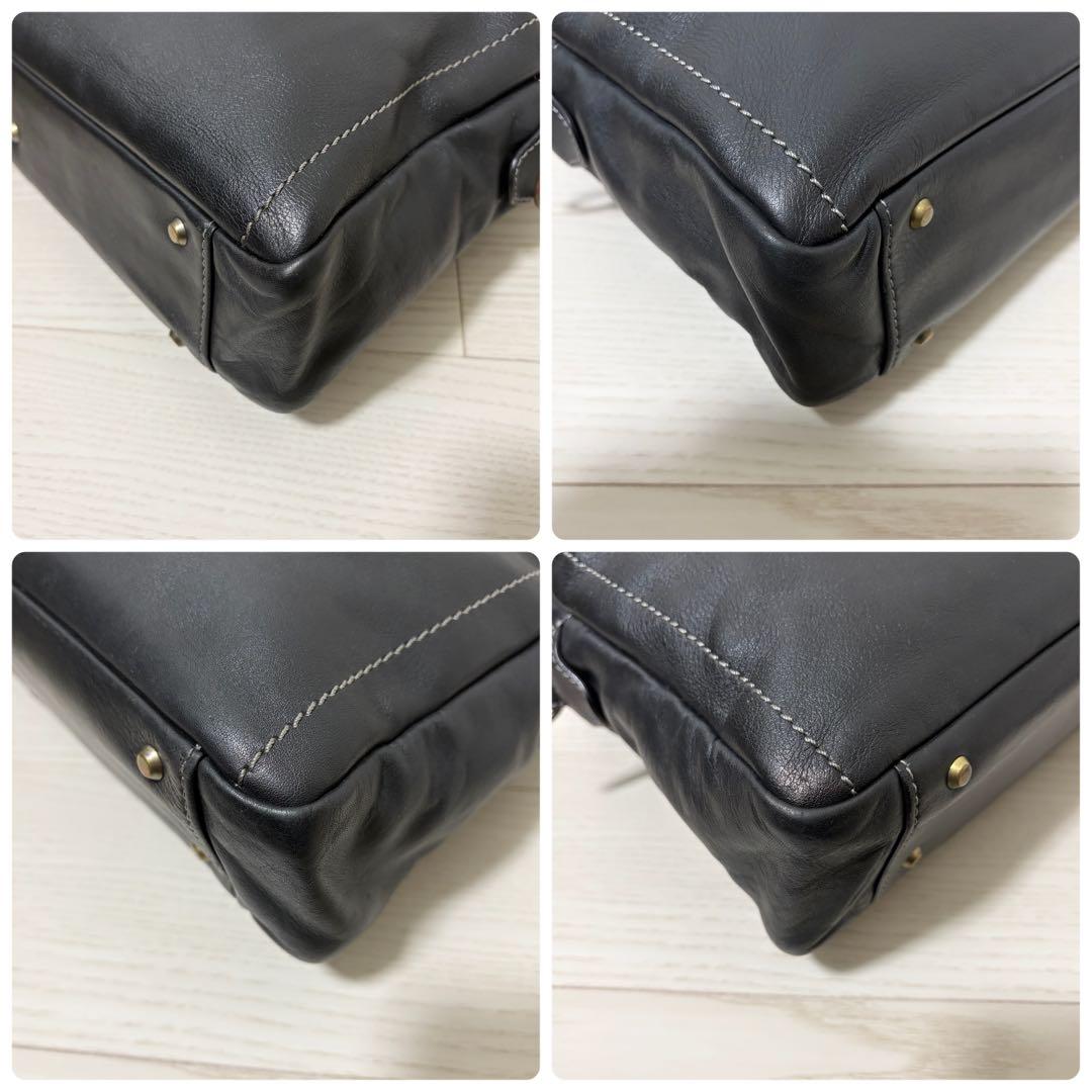 【美品】土屋鞄　プロータ　2wayビジネスバッグ　防水　3室　A4　レザー　黒