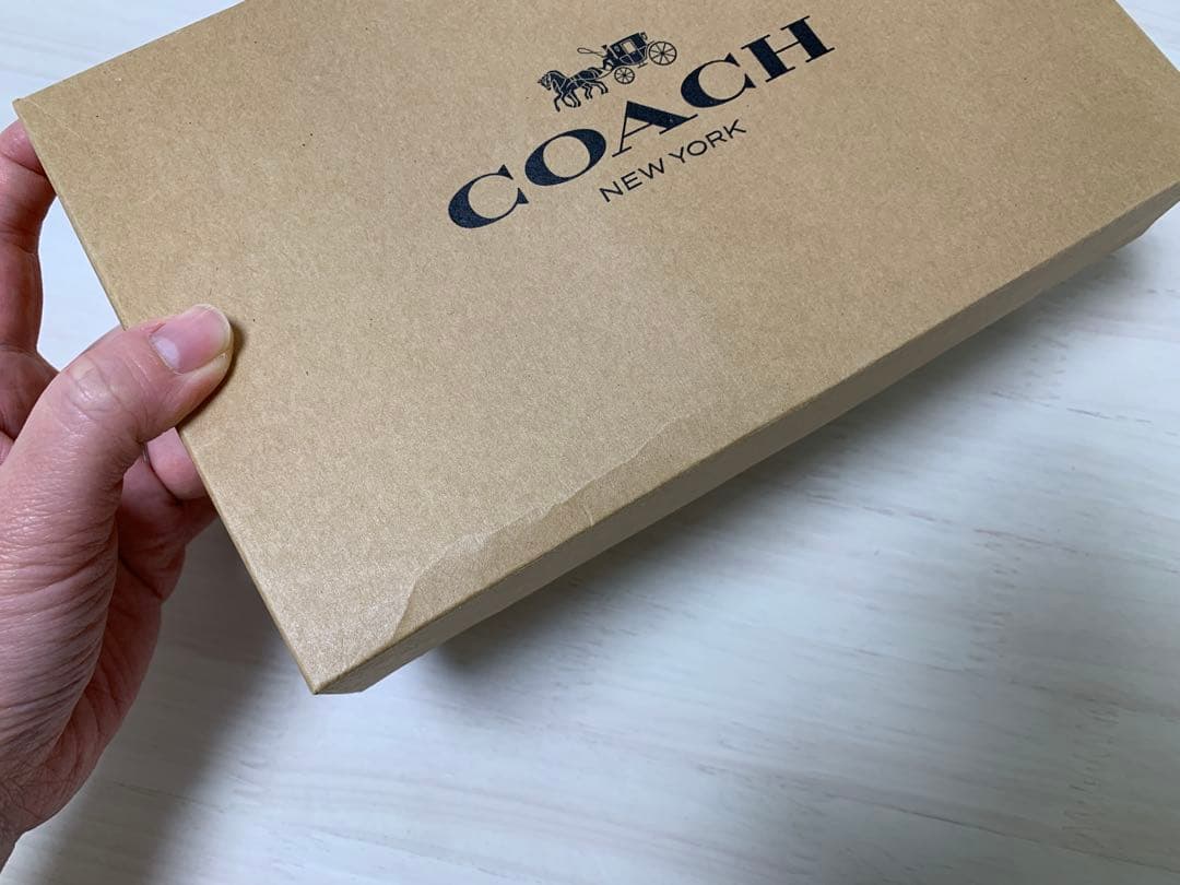 【新品未使用】COACH 長財布 ラウンドファスナー 水色 ブルー 箱 不織布袋