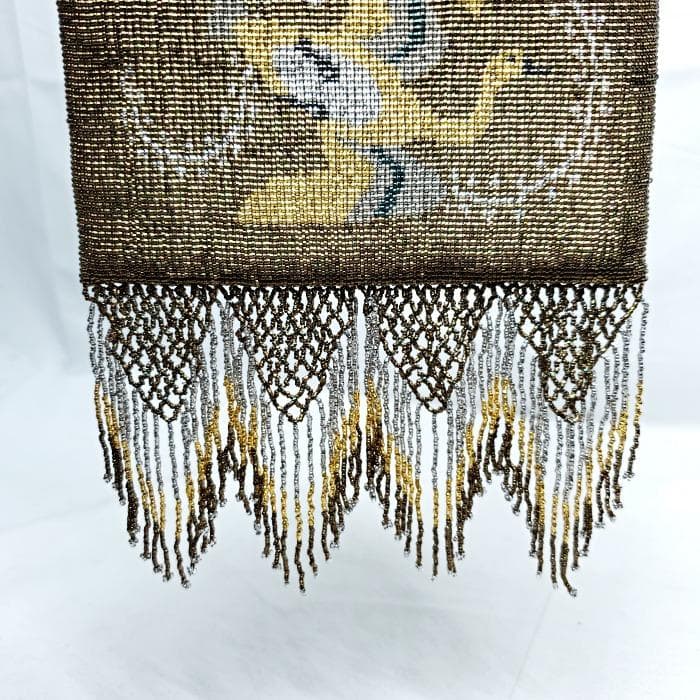 【美品】 TOKO silver アンティーク フリンジ メタルビーズ バッグ