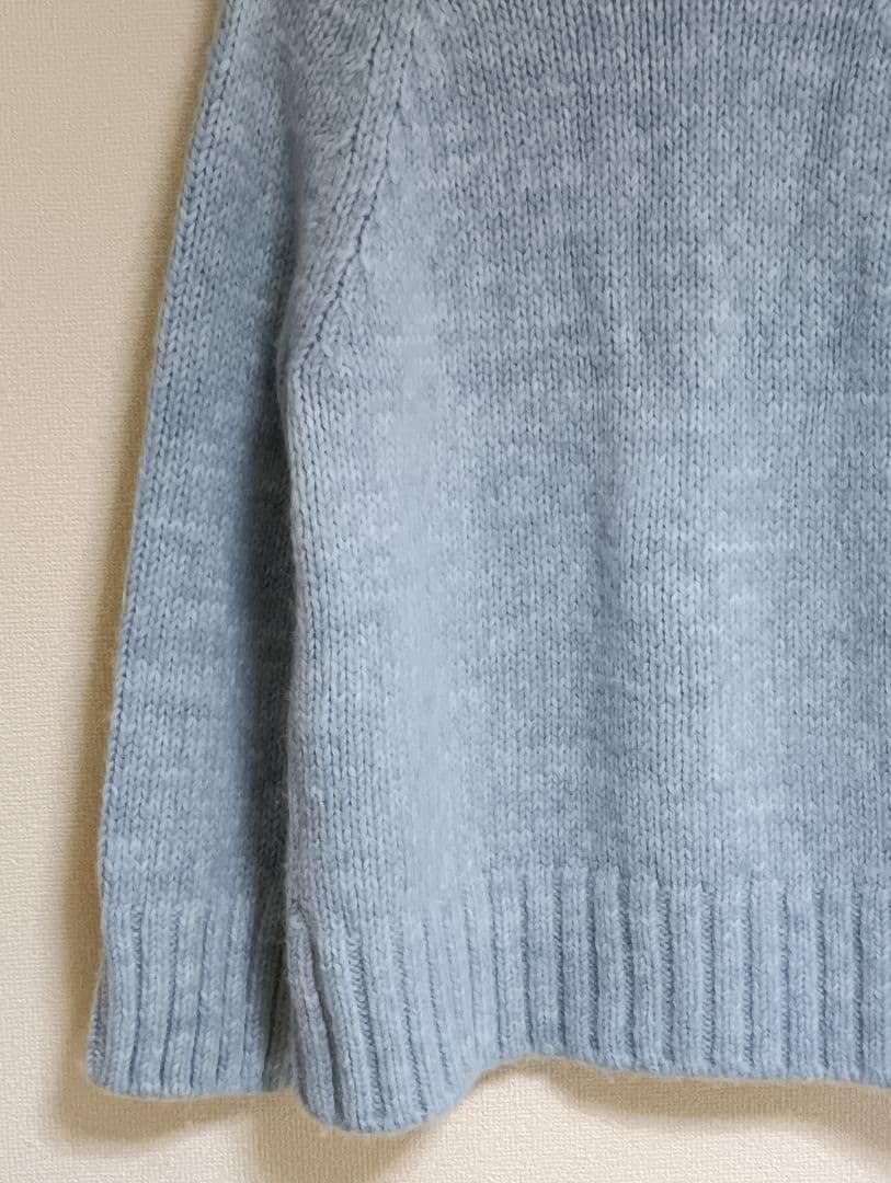 MaisonMargielaタグ付きブルーボタニカルダイカーディガン