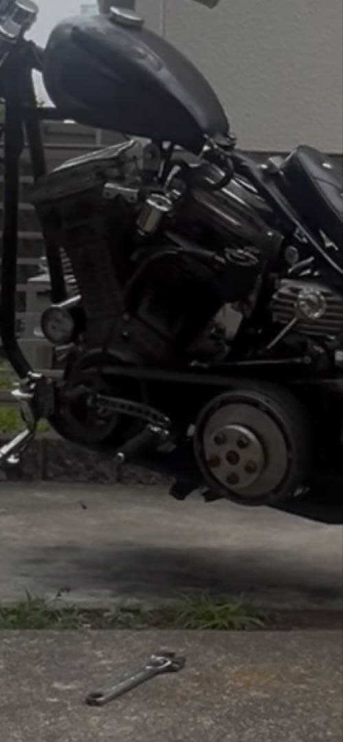 ワンオフ‼️ ハーレー　ノンロッカークラッチ ミッドポジション　ショベル　パン