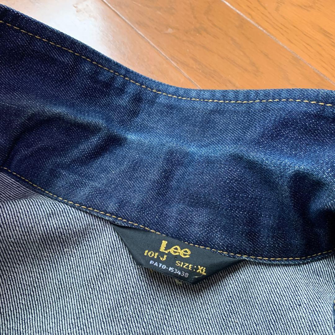 美品◎ユーロ Lee 101J デニム Gジャン 濃紺 XL