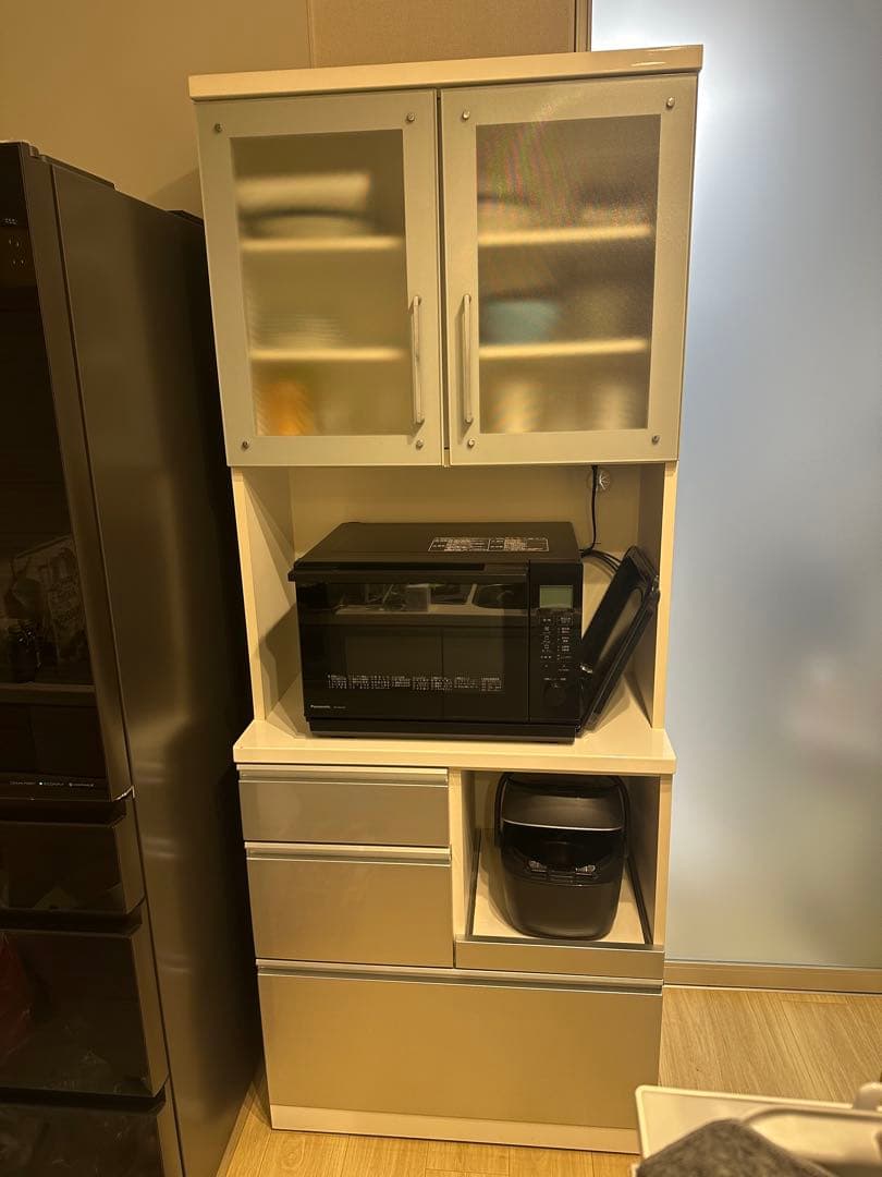 ニトリ キッチン収納 カップボード 食器棚 中古