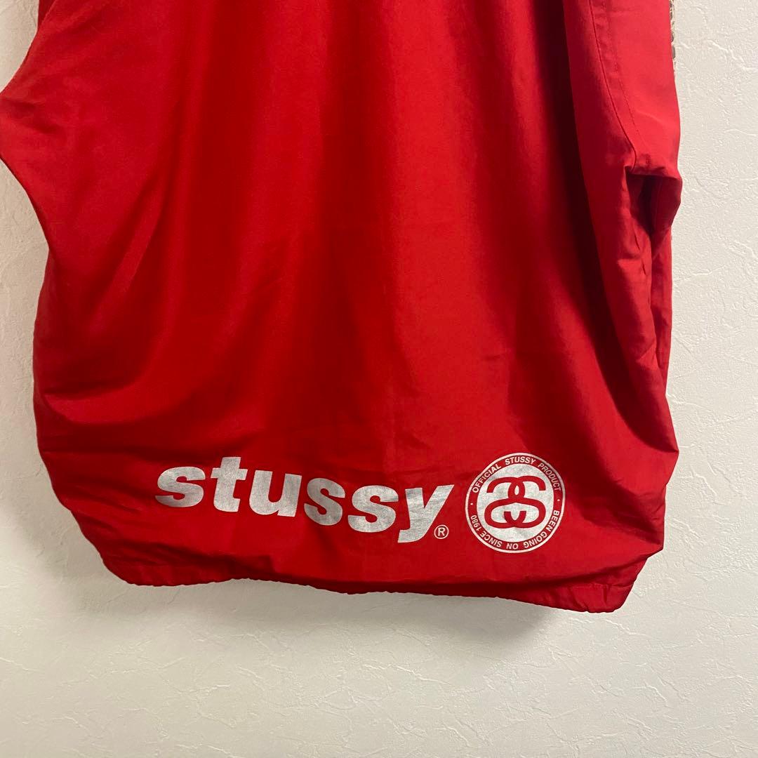 OLD STUSSY ナイロンジャケット　レッド　L　90s 　紺タグ