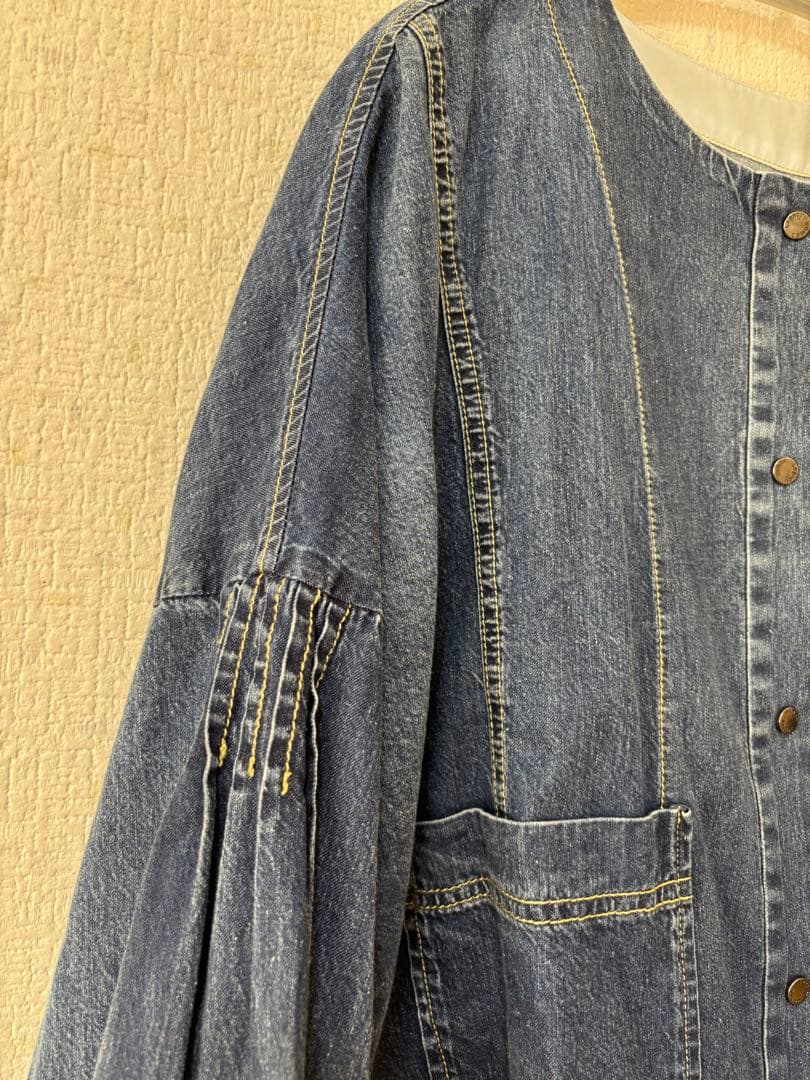 大人気！アヤン ayane バックフリルデニムシャツジャケット　新品未使用タグ付