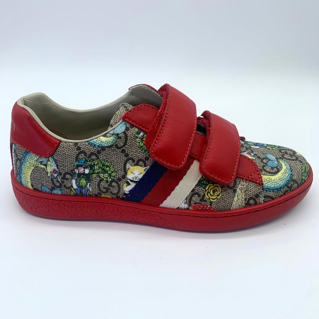 未使用級美品 グッチ ヒグチユウコ キッズスニーカー シェリーライン 20cm