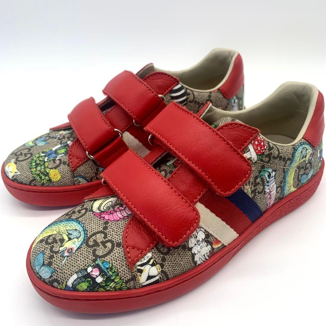 未使用級美品 グッチ ヒグチユウコ キッズスニーカー シェリーライン 20cm