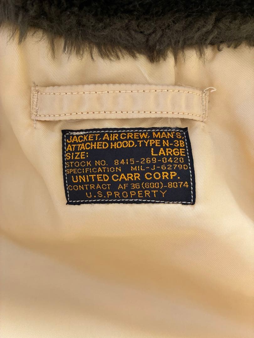 バズリクソンズ UNITED CARR N-3B UC10519 L