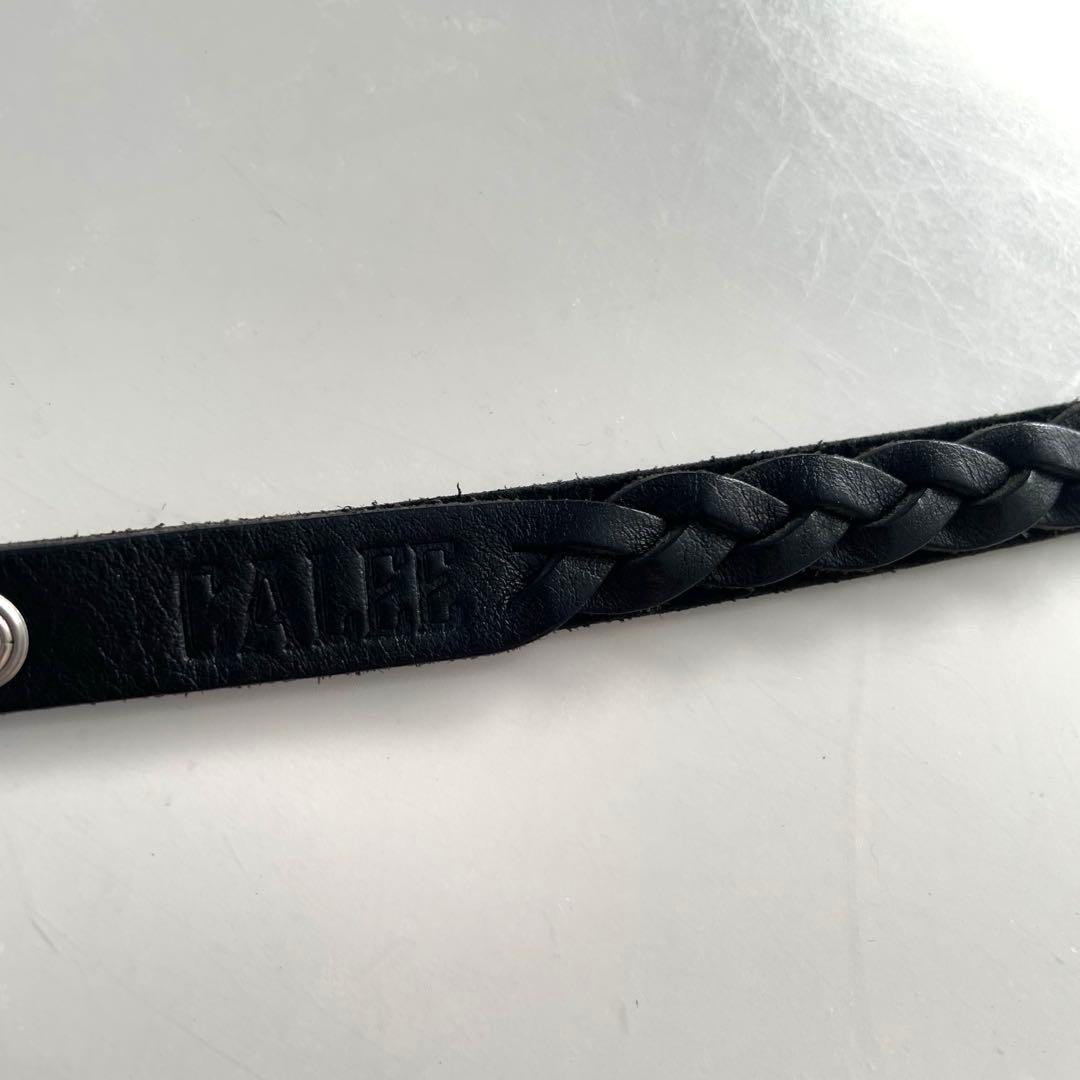 キャリー　スタッズ&ニットレザー　ショートキーホルダー