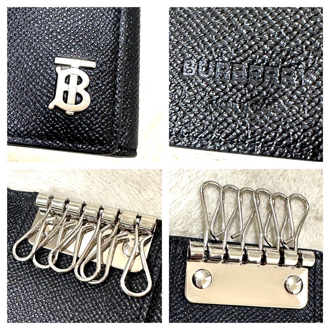BURBERRY バーバリー TBロゴ 6連キーケース ブラック 黒 レザー