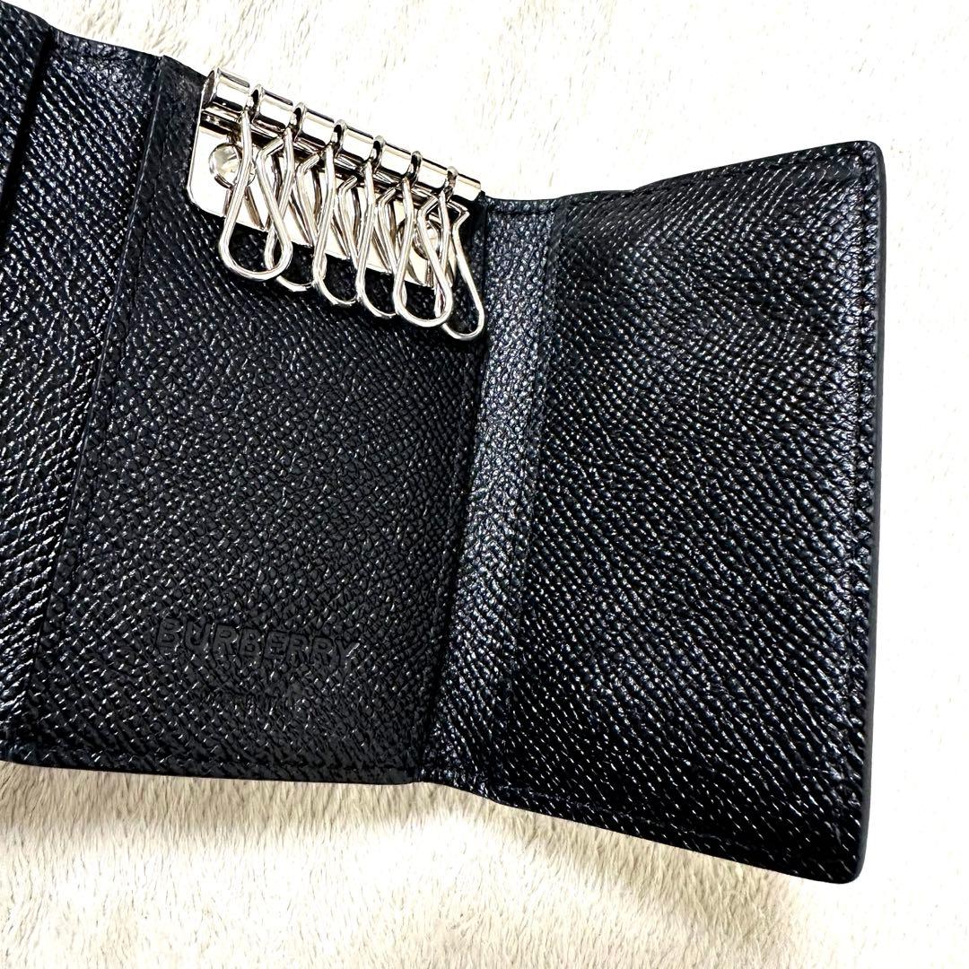 BURBERRY バーバリー TBロゴ 6連キーケース ブラック 黒 レザー
