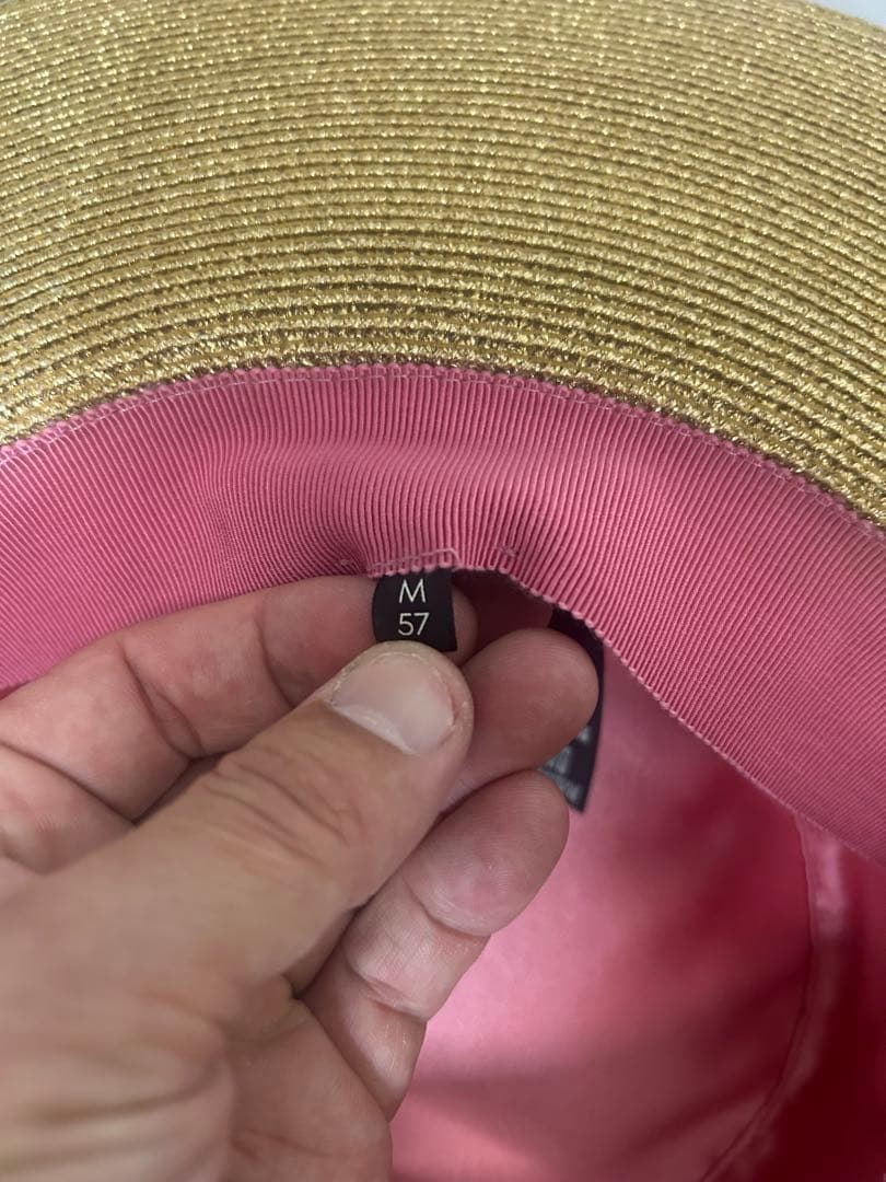 【ほぼ未使用美品】Gucci グッチ ボーラーハット 麦わら帽子