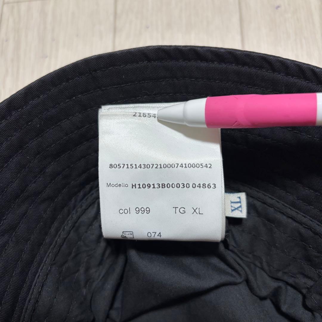 極美品　モンクレール　バケットハット　黒　帽子　XL 国内正規品 4K68