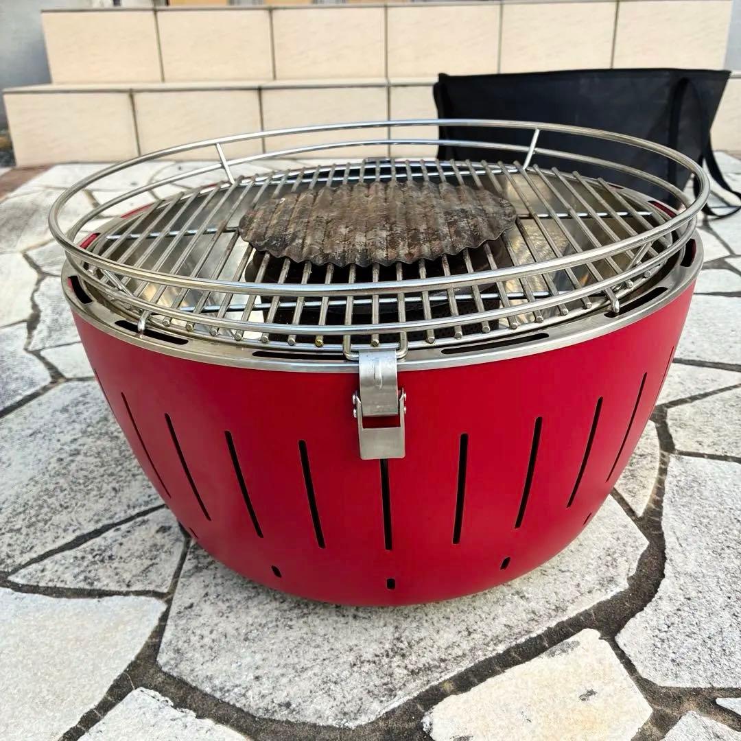 LOTUSGRILL XL ロータスグリル　無煙バーベキューグリル　レッド
