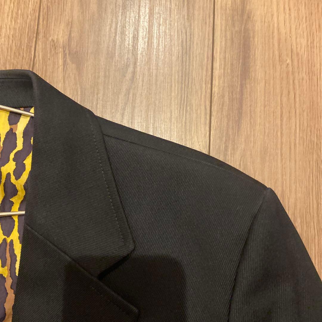 黒 テーラードジャケット Guilty Parties ヒョウ柄