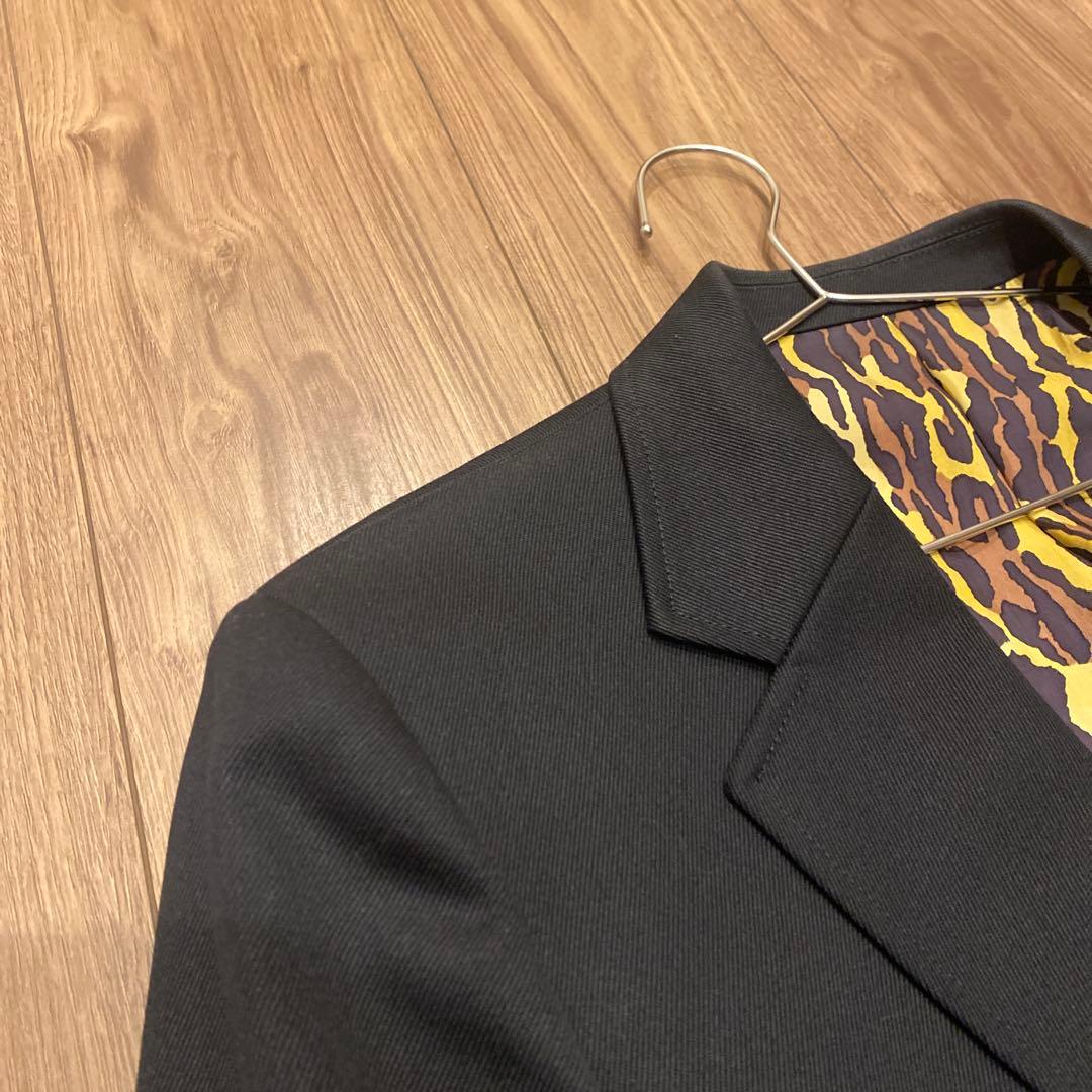 黒 テーラードジャケット Guilty Parties ヒョウ柄