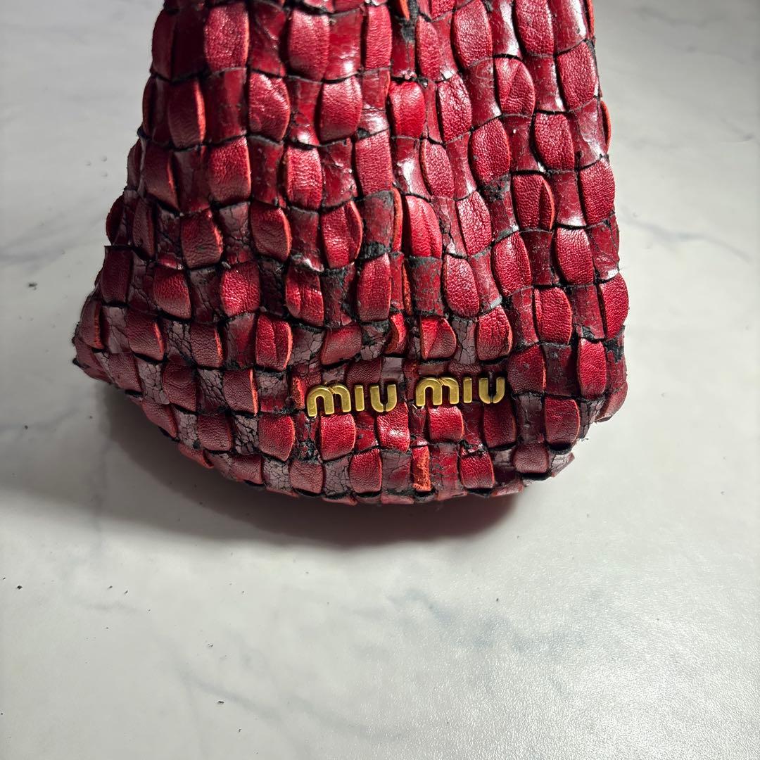 miumiu レザー ハンドバッグ イントレ アバンチュール