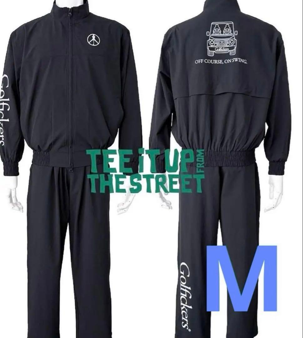 golfickers 黒　ナイロンジャケット上下　セットアップ